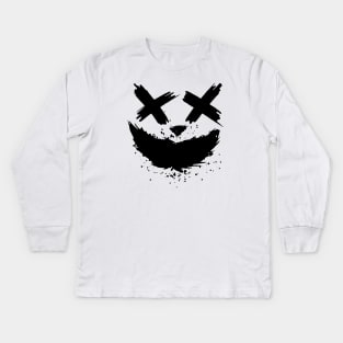 Scary Face Halloween Kids Long Sleeve T-Shirt